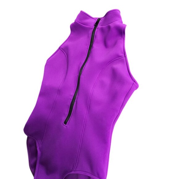 Magicsuit Deep Dive Chantelle Underwire One Piece Swimsuit, Zip, Surf Purple, 10 - Picture 7 of 8